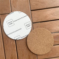 MDFSUB Eco-Friendly Modern Round Wooden Coaster Pad with Cork Back Multi-Size Sublimation Blank