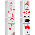 Christmas Snowman Expression Magnetic Fridge Sticker Festive Decoration DIY Cartoon Garage Door Waterproof Wall Sticker