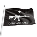 3X5FT Best Price Good Quality 100D Polyester Digital Printing Black Come and Take It Flags