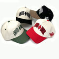 Two Tone Flat Embroidery Baseball Hat Trucker Headwear Custom Personalized Monogram Logo Design Unisex Cotton Baseball Caps