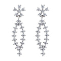 Sterling Silver 925 Snowflake  Hexagonal Star Universal Design Earrings FashionHanging Earrings 2021