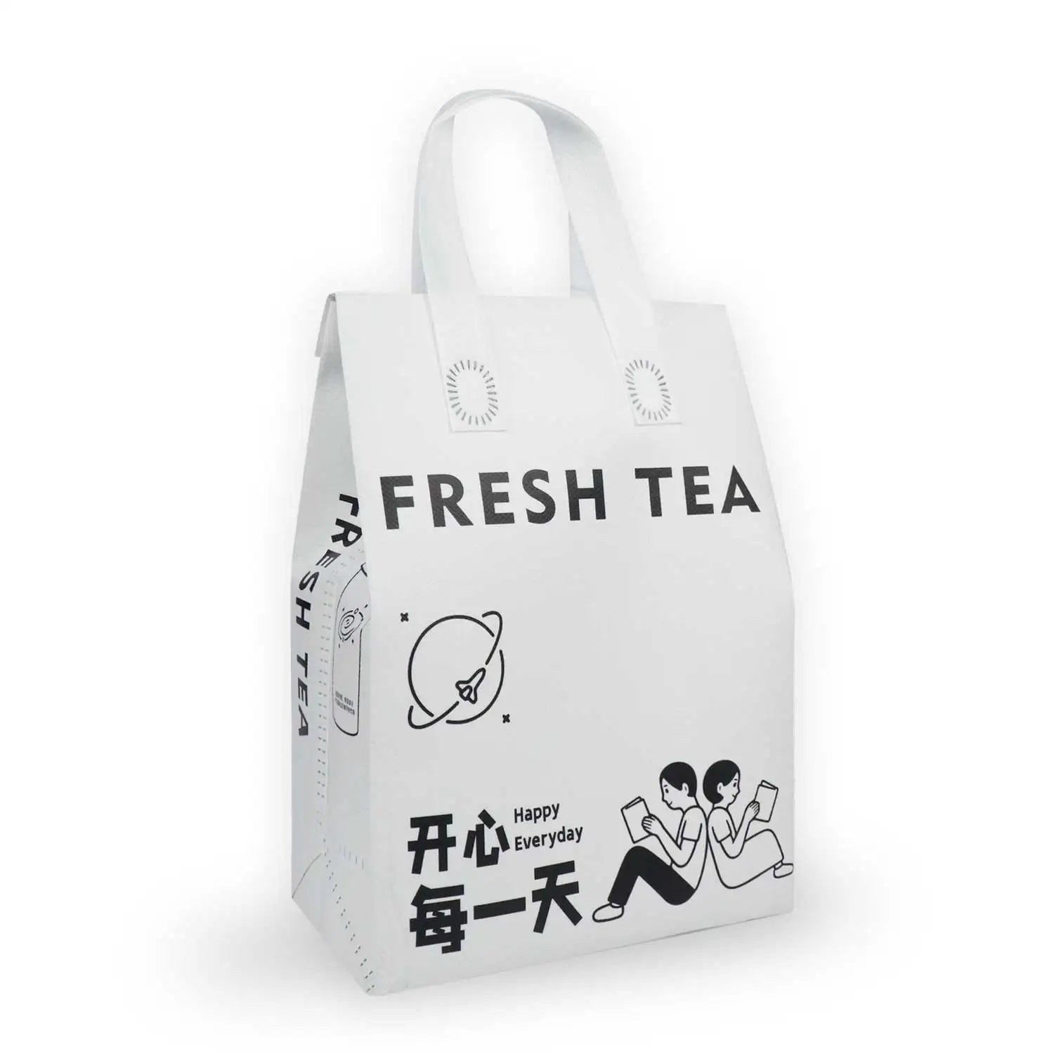 Wholesale Catering Coffee Juice Milk Tea Cake Packaging Non-woven Composite Aluminum Foil Insulation Preservation Eco-friendly