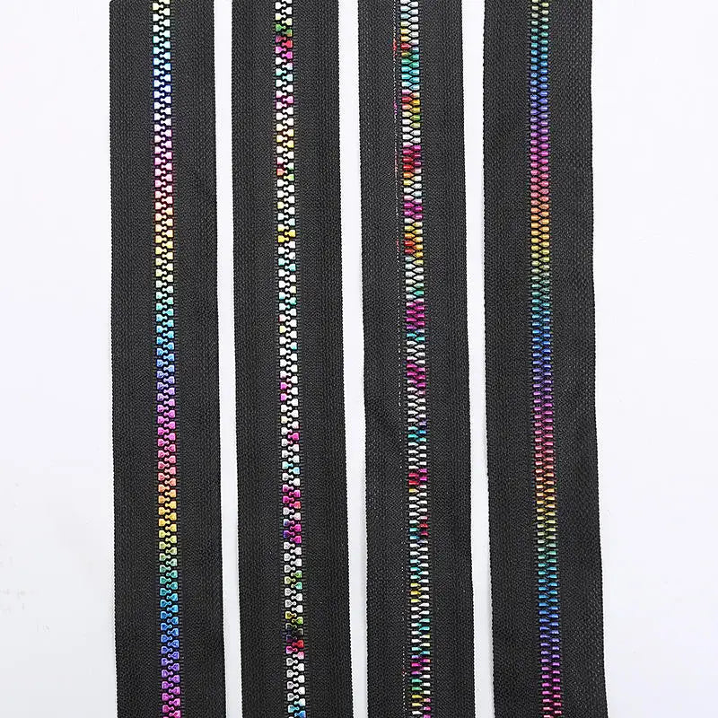 High Quality #3 #5 #8 Plastic Zip Resin Rainbow Zipper Tape Waterproof Feature