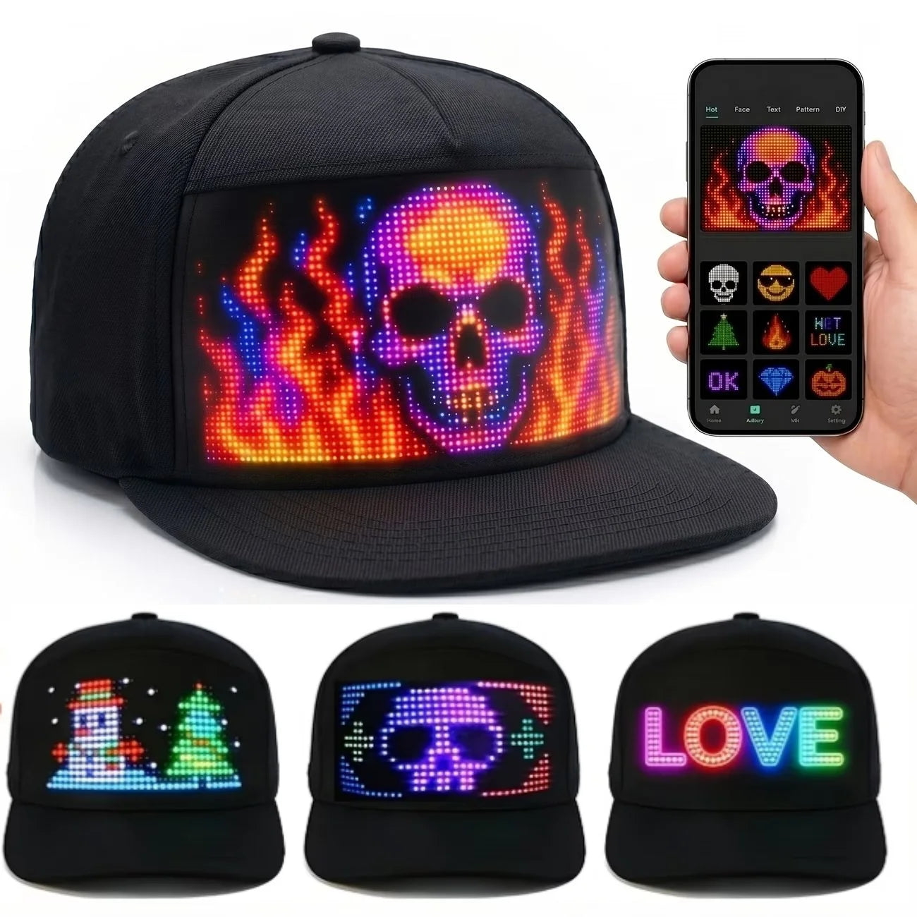 Flashing EL Cap Light up Equalizer Adults Men Hat Baseball Caps With Led Light