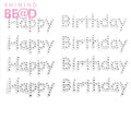 Happy Birthday/Anniversary/ Crystal Self Adhesive Letter Acrylic Rhinestone Sticker for Wedding Cards Merry Christmas