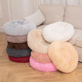 Free Sample Custom Waterproof Washable Best Round Long Faux Fur Removable Non-slip Pet Bed Manufacturer Cat Dog Bed