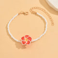 Summer Beach Soft Ceramic Flower Glass Rice Bead Foot Chain Sweet Handmade Beaded Foot Accessories Wholesale N25601