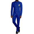 Custom Made African Men Suits Set Unique Design Irregular Hem 2pcs Jacket Pants Outfit Wedding Men Party Wear Blazer Trousers