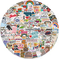 100pcs Reading Stickers Waterproof Motivational Stickers Vintage Books Study Stickers for Computer Luggage Guitar Laptop