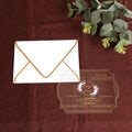 High Grade Color Printing Customized Clear Acrylic Wedding Party Invitations Cards with Paper Envelope