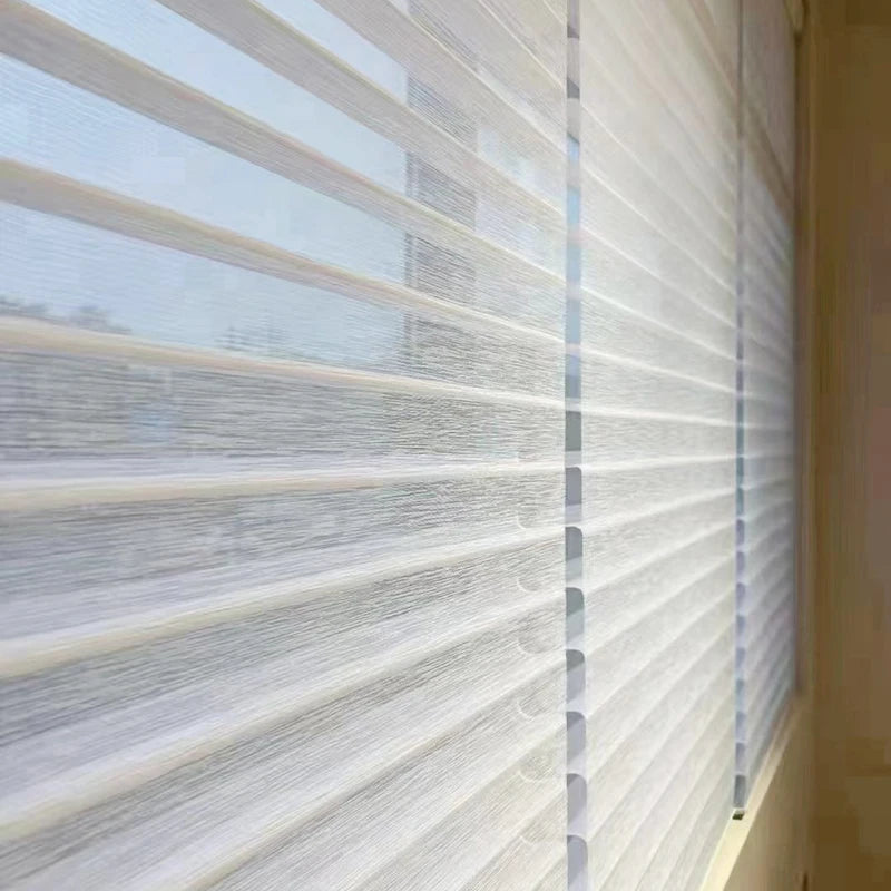 New Smart Window Silhouette Blinds Blackout Shade Motorized Cordless Silhouette Blinds