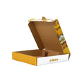 Large Biodegradable Pizza Box Corrugated Cardboard Hexagon Black White Glossy Lamination Embossing Featuring Matt Lamination