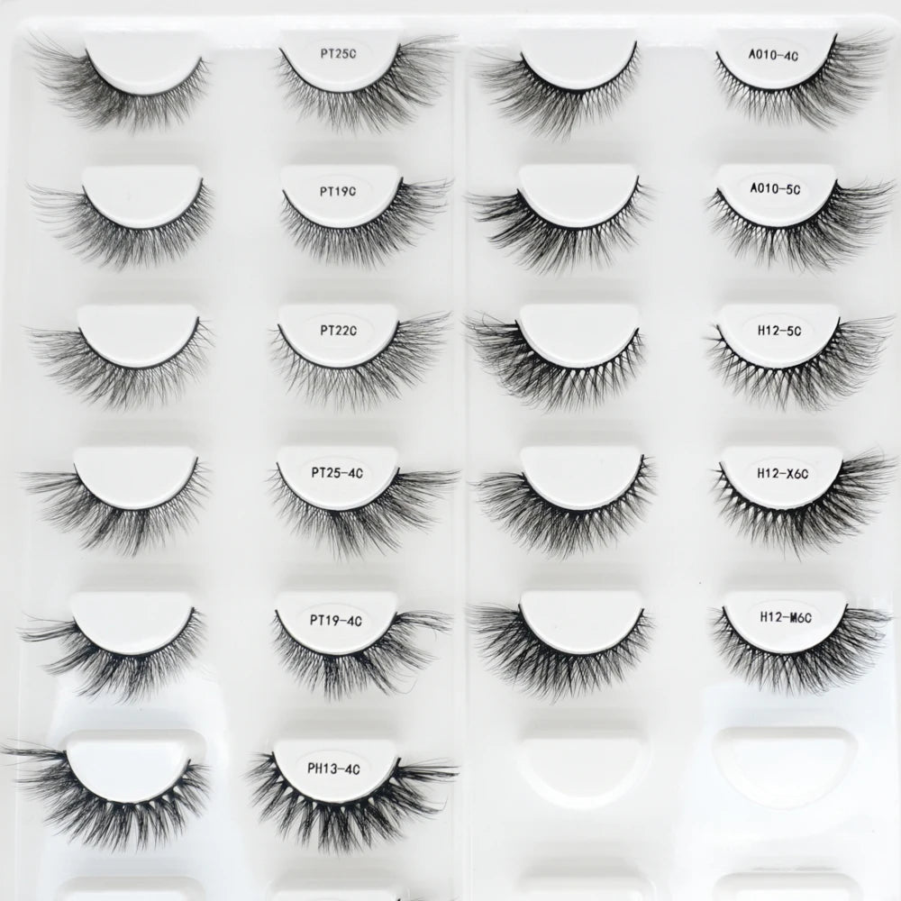 Wholesale  False Eyelashes 6D Super Wispy Fake Eyelashes Fox Eye Effect Dramatic Cat Eye Lashes