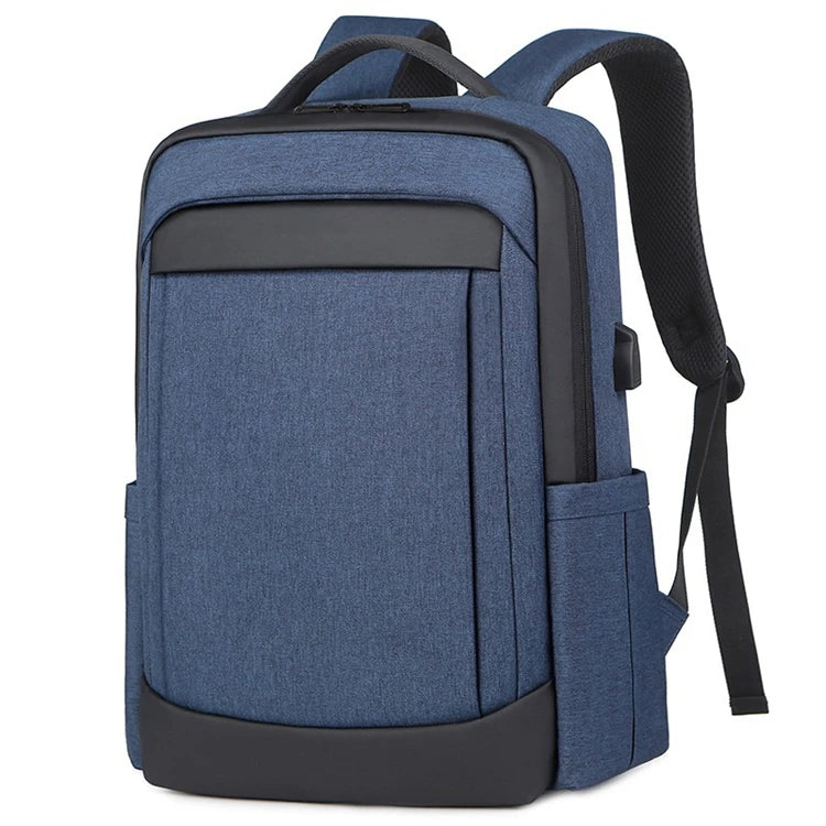 2024 15.6 Inch Purple Polyester Lining Laptop Backpack Antitheft Business Computer with USB Charging Port Zipper Closure