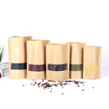 Eco-friendly High Quality Biodegradable Stand up Kraft Paper Bag with clear Window