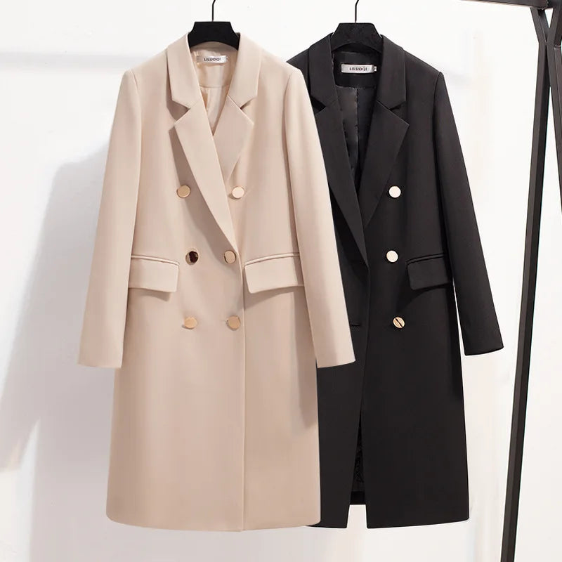 Boutique Wholesale 2026 Autumn New Korean Loose Mid Length Fashion Versatile Slim Women's Coat