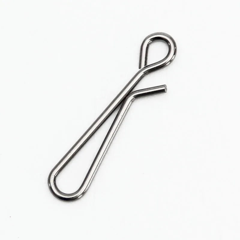 Stainless Steel Hook Fast Clip Lock Snap Swivel Hanging Fishing Snaps Fishing Lure Connector Swivel Snap