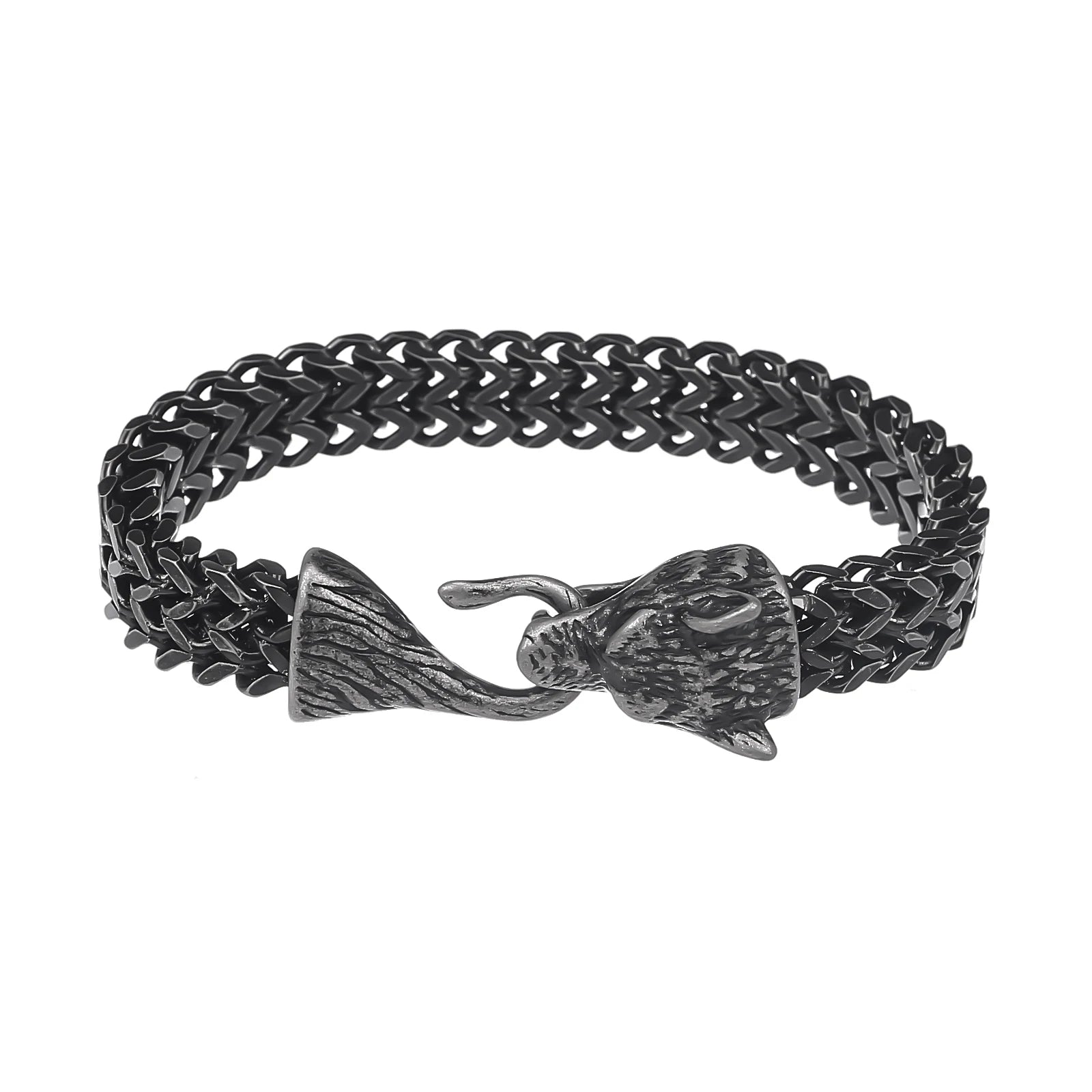 Viking Jewelry Stainless Steel Chain Bracelet Viking Wolf Bracelet Viking Bracelet