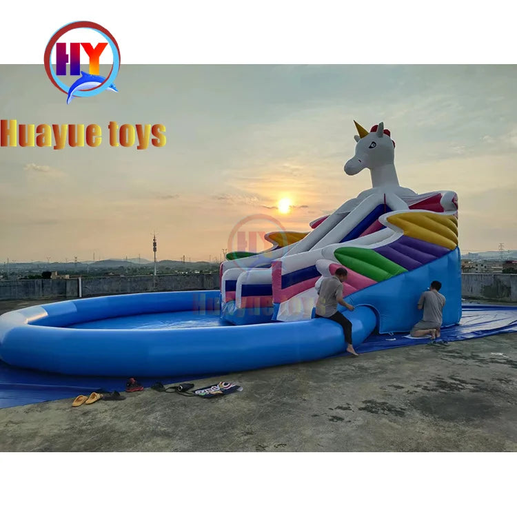China Factory Children Playing on the Water Slide Amusement Park for Kids Inflatable Water Slides for Sales