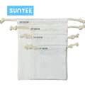 Sunyee Custom Logo Personalized 300g Linen Drawstring Bags DIY Sublimation Blank Gift Pouches Heat Transfer Printing Sack