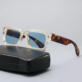 2024 Custom Logo New Rice Nail Square Small Frame Shades Trends Men Women's Fashion Personality UV Resistant Candy Sunglasses