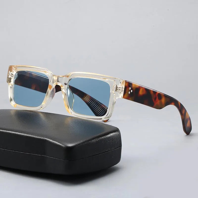 2024 Custom Logo New Rice Nail Square Small Frame Shades Trends Men Women's Fashion Personality UV Resistant Candy Sunglasses