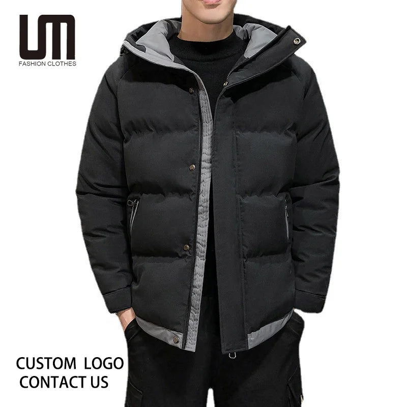 Liu Ming Custom Logo New Arrivals Winter Good Quality Thick Warm Parkas Coat Plus Size Hooded Jackets for Men