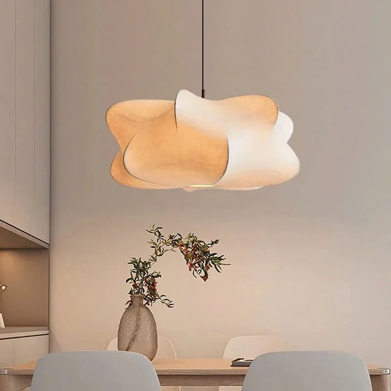 Modern Luxury Silk LED Pendant Light Ceiling Chandelier for Living Room Dining Room Restaurant Cafe Home Decor Lighting