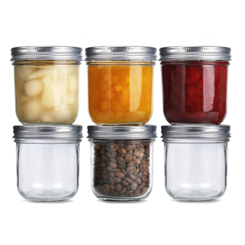Wholesale 10ounce 13oz 16oz Plain Caviar Round Glass Jar for Salad Food Storage Meal Prep