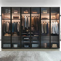 BALOM Living Room Bedroom Furniture Glass Door Wardrobe Wood Wardrobe 2021 Hot Selling