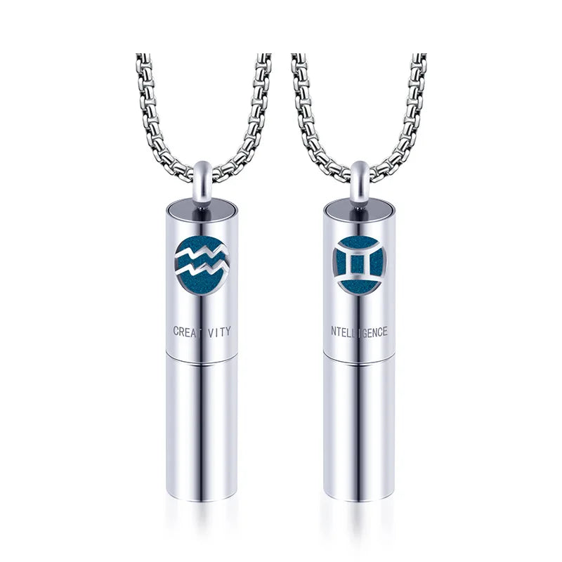 Unisex Fashion Stainless Steel Jewelry I Still Need You Close to Me Pet Urn Necklace for Memorial 12 Zodiac Cremation Pendant