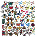 Hot Sale Factory Supply Customised Insect Them Iron on Embroidery Sequin Fowl Bird butterfly Dragonfly Bee Patches