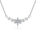 2022 New 925 Sterling Silver Flower Necklaces Pendants for Women Wedding Jewelry Christmas Gifts