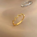 Irregular New Simple Design 925 CZ S925 Sterling Silver Rings Wave Adjustable Finger 925 Silver Ring for Women YC4656R