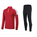 Men's Half-Zipper Long Sleeve Pants Suit Breathable and Lightweight for Fall/Winter Training and Fitness Sportswear