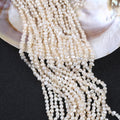 5-6mm D Quality White Baroque Freshwater Pearl Beads Strand