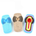 6 Pcs Custom Bulk Eco-friendly Multi 7.5ml 1/2 Tsp 15ml 1tsp Plastic PP Measuring Spoons Set of 6 for Home Kitchen Baking Use