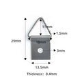 TAISHENG TS-K034 Iron Safety Hook D Ring Single Hole Picture Hanging Hardware Silver