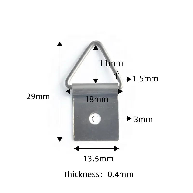 TAISHENG TS-K034 Iron Safety Hook D Ring Single Hole Picture Hanging Hardware Silver