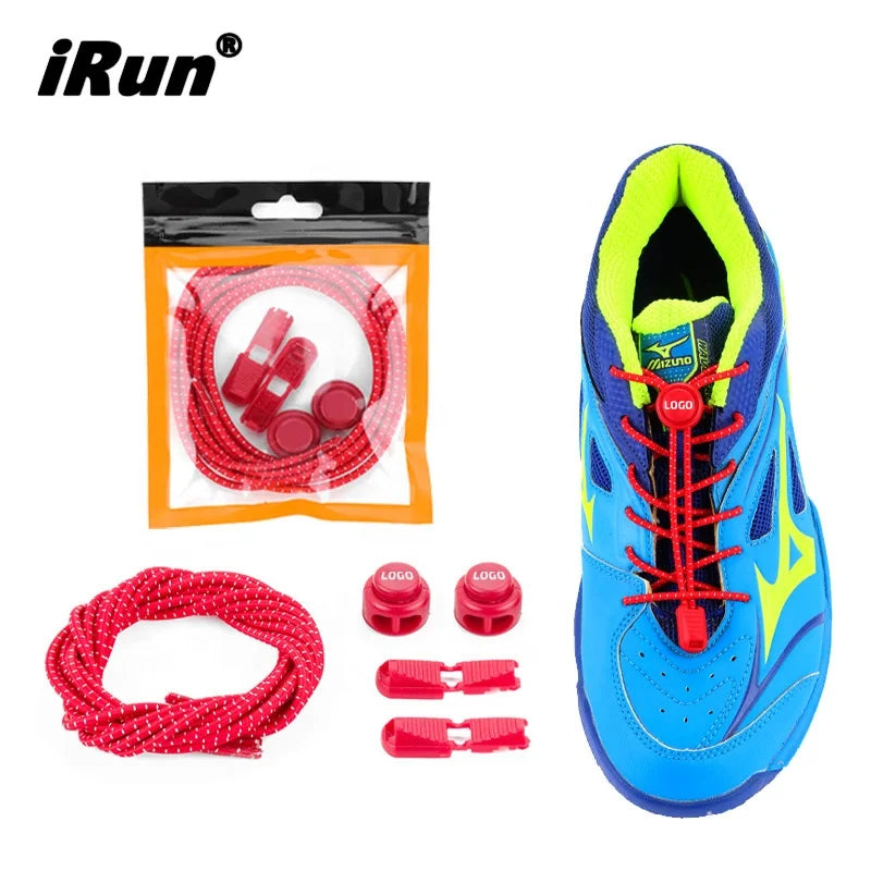 IRun Round Speed No Tie Colorful Elastic Sneaker  Quick Lazy Convenient Replace Sports No Tie Locklaces for Sneaker