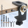 8/10/12mm Woodworking Pocket Hole Jig 2 in 1 Adjustable Doweling Jig Drill Bit for Drilling Guide Locator