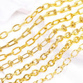 Fine Bracelet Necklace Fashion Jewelry 18K Gold Rice Chain Chest Chain Stainless Steel Men's Jewelry Making