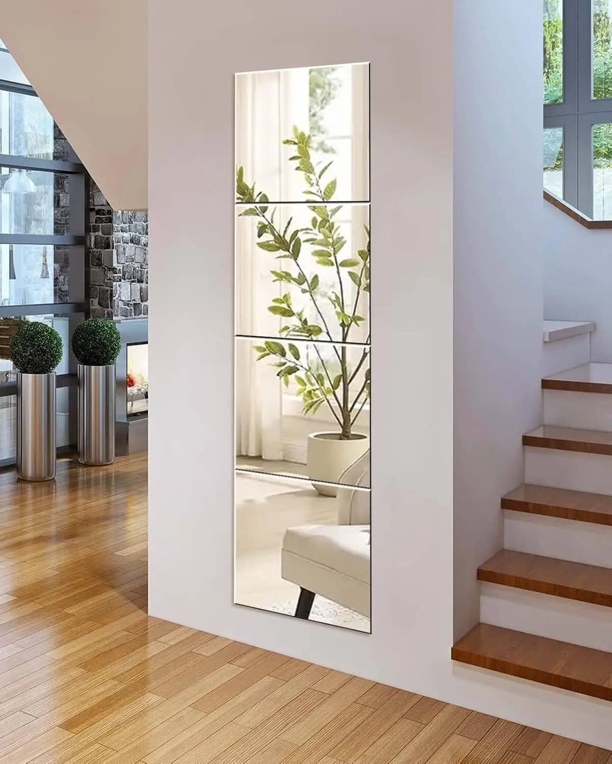 Wholesale Big Size 3D Acrylic Reflective Waterproof Eco-Friendly Wall Decor Self-Adhesive Mirror Sticker 30cmX30cm