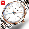 OLEVS 6609 Men Fashion Sport Watch Mechanical Watch Casual Date Analog Waterproof Roman Numeral  Steel  Watch