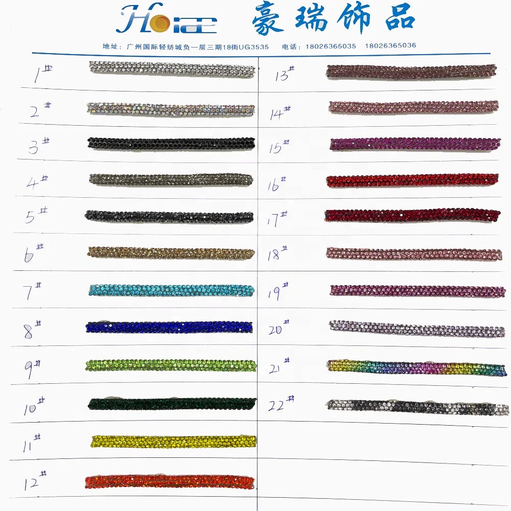 S178 New Arrival Luxury  Crystal Rhinestone Tube for Hoodies Rhinestone Rope Cord for Decoration