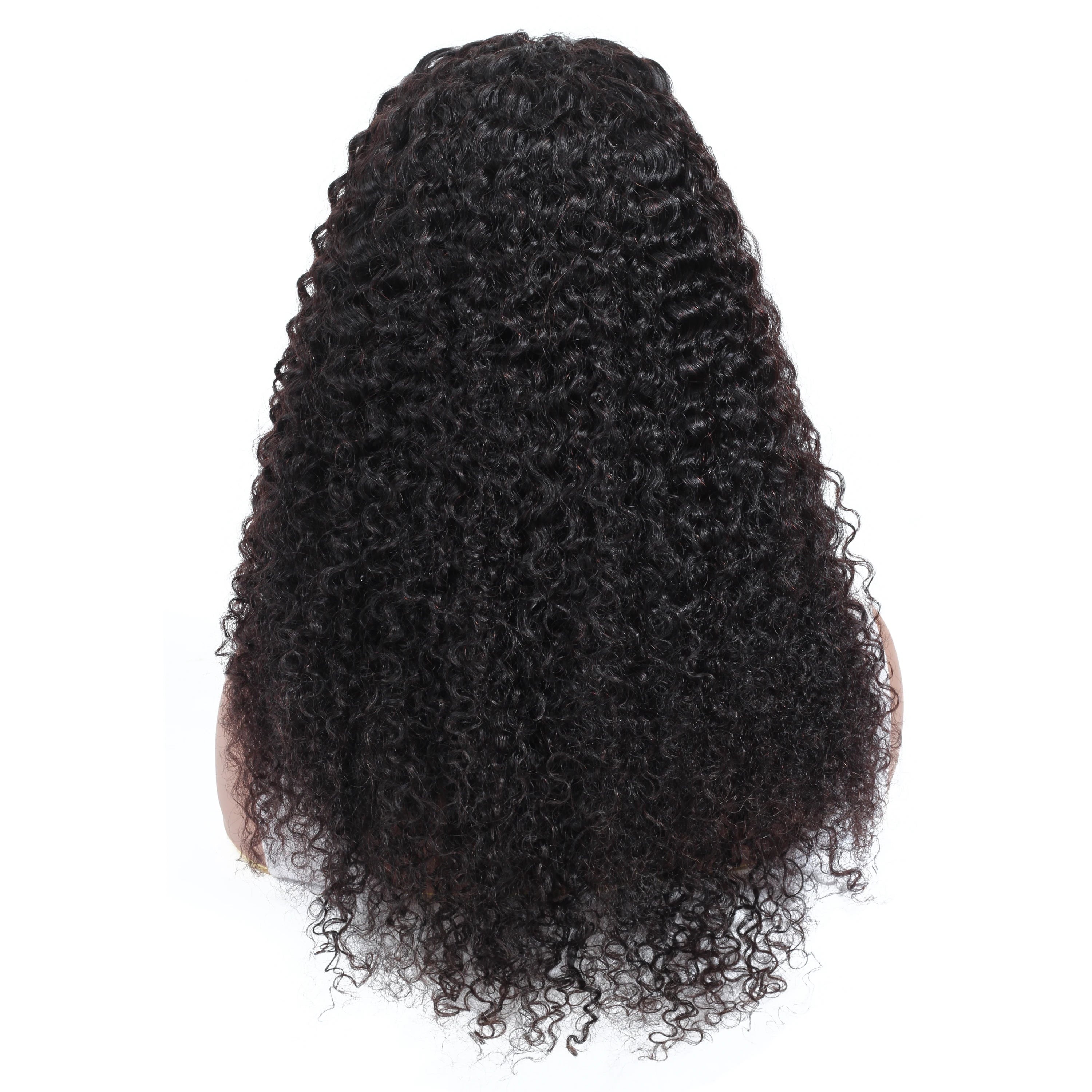 Brazilian Kinky Curly Transparent Lace Wig 13*4 Lace Front Human Hair Wigs Pre Plucked Remy Human Hair Wigs for Black Women