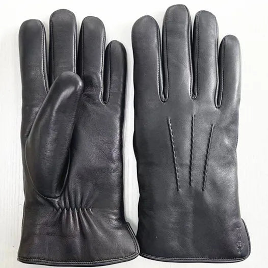Sample Support Factory Direct Approval Thick Winter Warmth Sheepskin Leather Lining Leather Mittens Classic Fashion Gloves