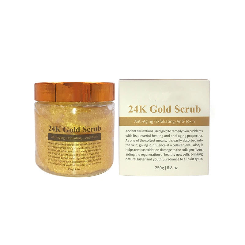 Wholesale Body Care Whitening Exfoliating 24K Gold Body Scrub