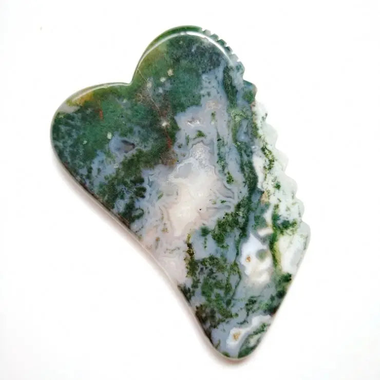 2026 100% Natural Jade Guasha Private Label Scraping Indian Agate Amethyst Green Jade Gua Sha Tools for Face Body Skincare