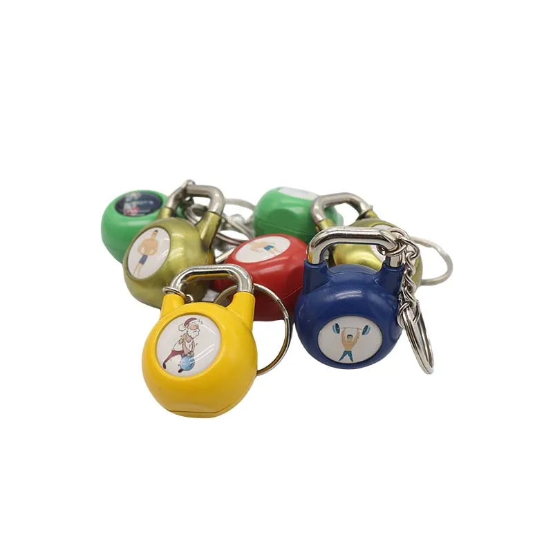 Wsnbwye 45 Pound Weight Plates DIY llaveros Key Mini F45 Gym Metal Triangle 2.5kg Weight Plates Keychain